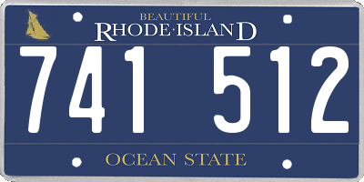 RI license plate 741512