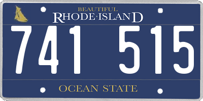RI license plate 741515