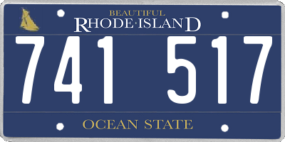 RI license plate 741517