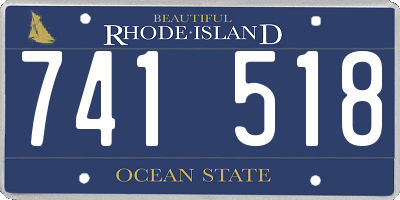 RI license plate 741518