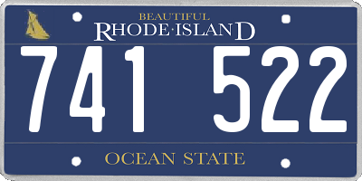 RI license plate 741522
