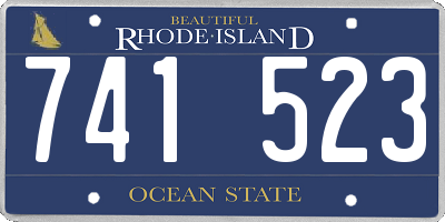RI license plate 741523