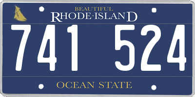 RI license plate 741524