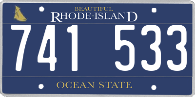 RI license plate 741533