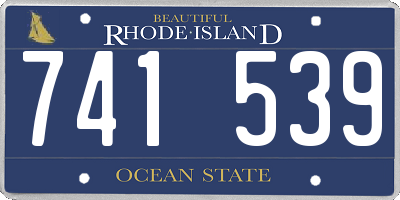 RI license plate 741539