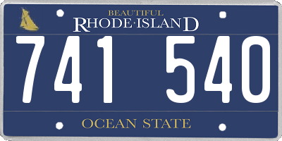 RI license plate 741540