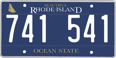 RI license plate 741541