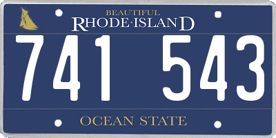 RI license plate 741543