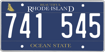 RI license plate 741545