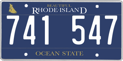 RI license plate 741547