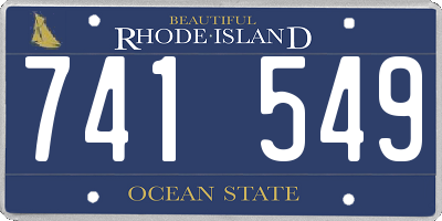 RI license plate 741549