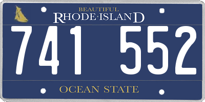 RI license plate 741552