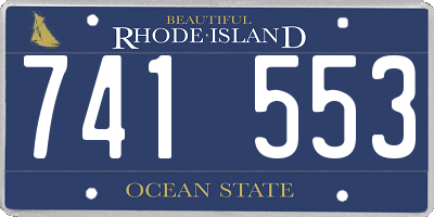 RI license plate 741553