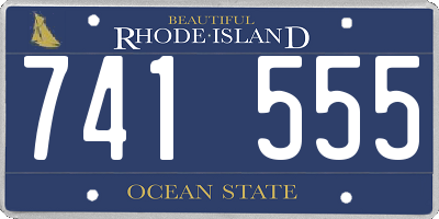 RI license plate 741555
