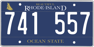 RI license plate 741557