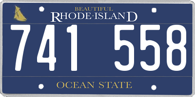 RI license plate 741558