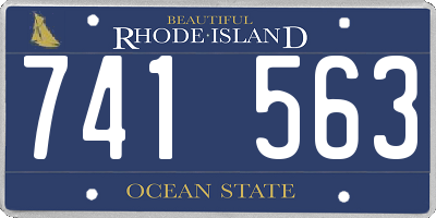 RI license plate 741563