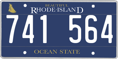 RI license plate 741564