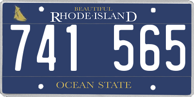 RI license plate 741565