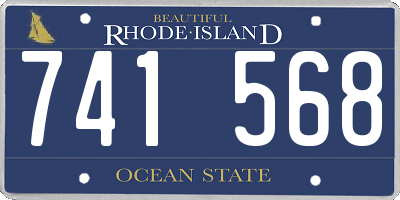 RI license plate 741568