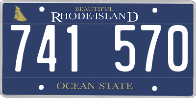 RI license plate 741570