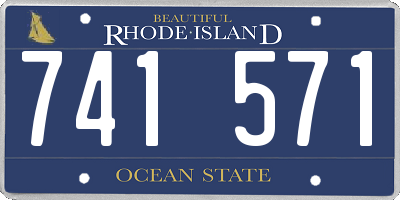 RI license plate 741571
