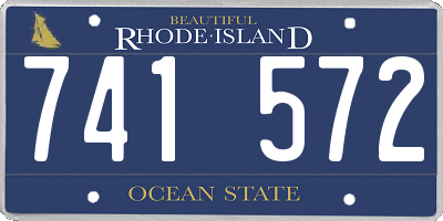 RI license plate 741572