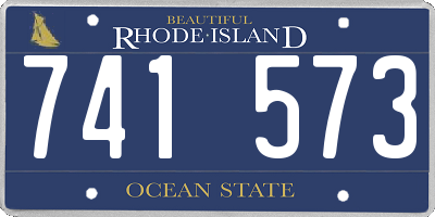 RI license plate 741573