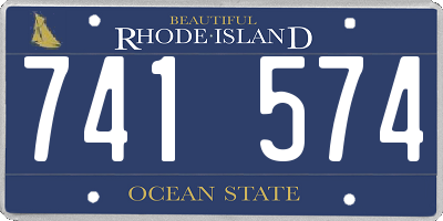 RI license plate 741574