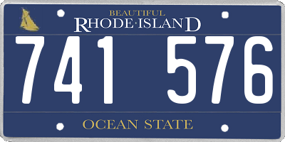 RI license plate 741576
