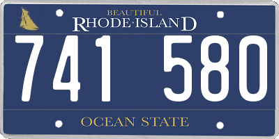 RI license plate 741580
