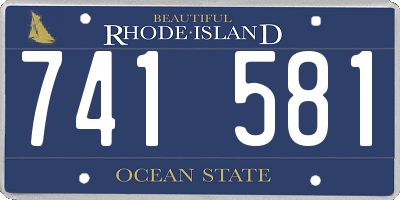 RI license plate 741581