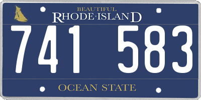 RI license plate 741583