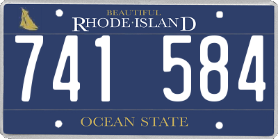 RI license plate 741584