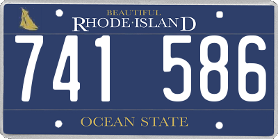RI license plate 741586