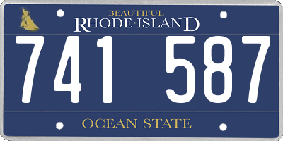 RI license plate 741587