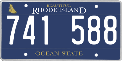 RI license plate 741588