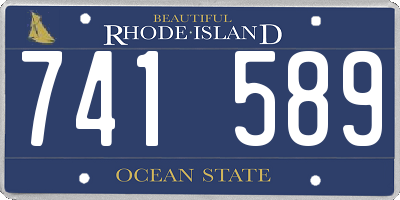 RI license plate 741589