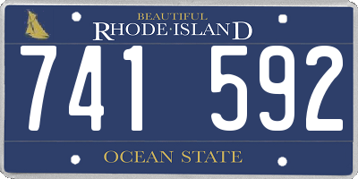 RI license plate 741592