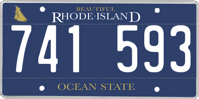RI license plate 741593