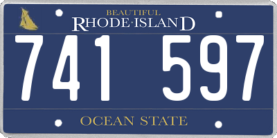 RI license plate 741597