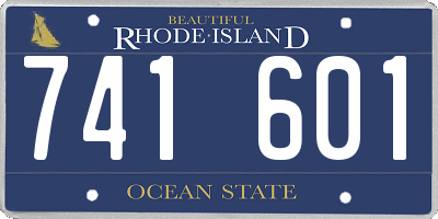 RI license plate 741601