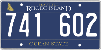 RI license plate 741602