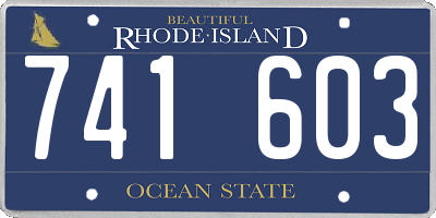 RI license plate 741603