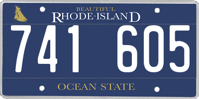 RI license plate 741605