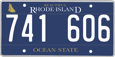 RI license plate 741606