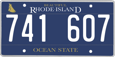 RI license plate 741607
