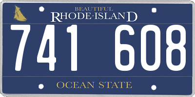 RI license plate 741608