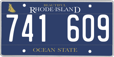 RI license plate 741609
