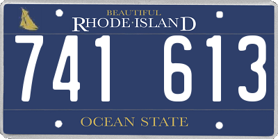 RI license plate 741613